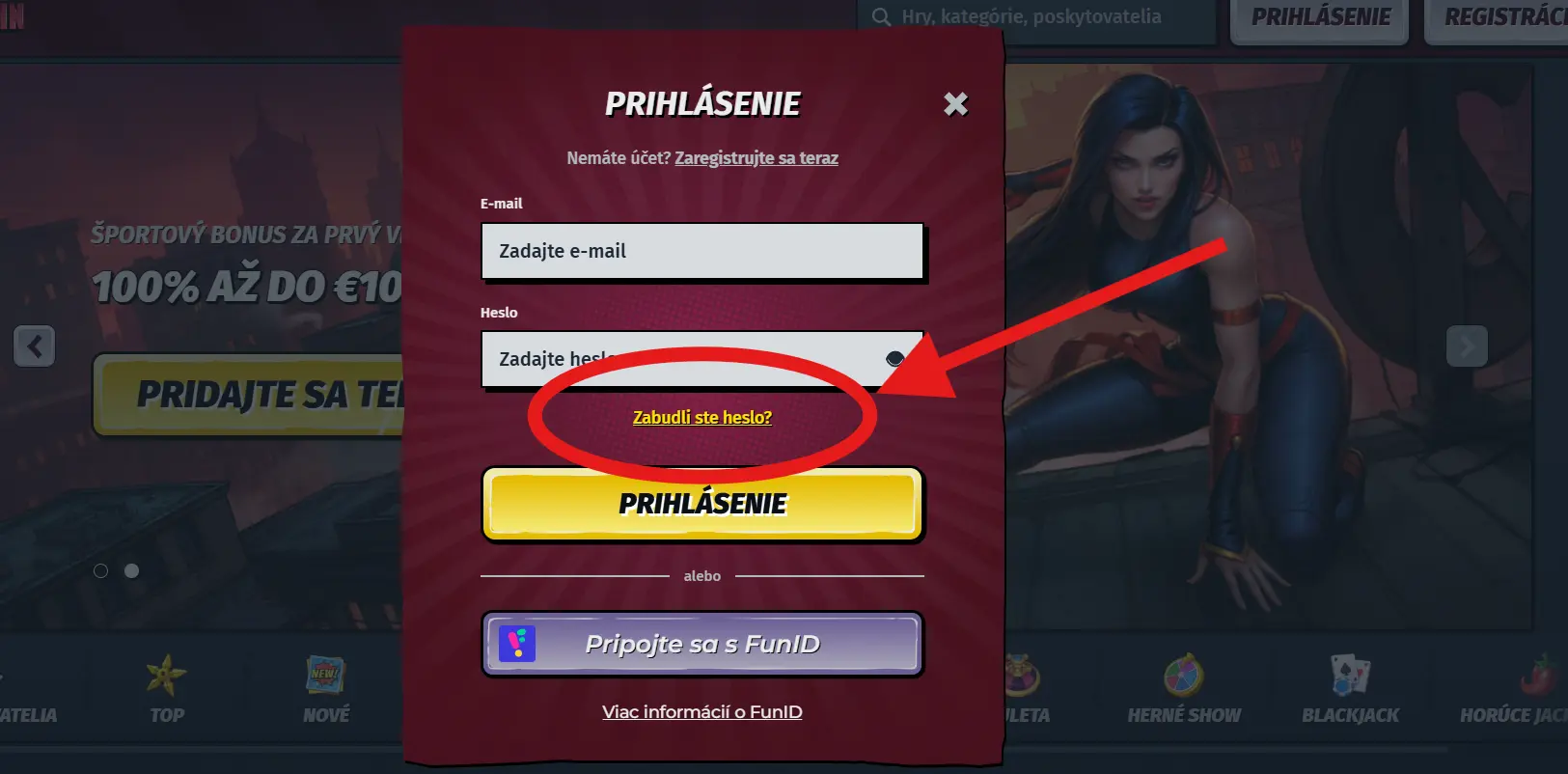 Allyspin obnova zabudnutého hesla