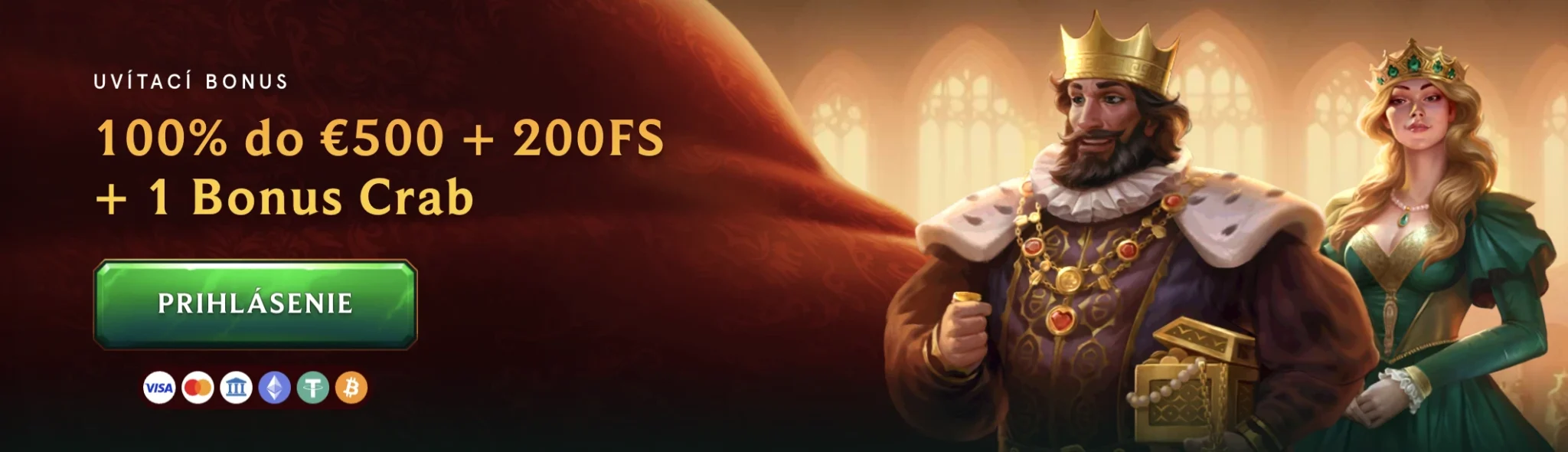 Casinia Casino hlavný bonus 600 € a 250 free spinov