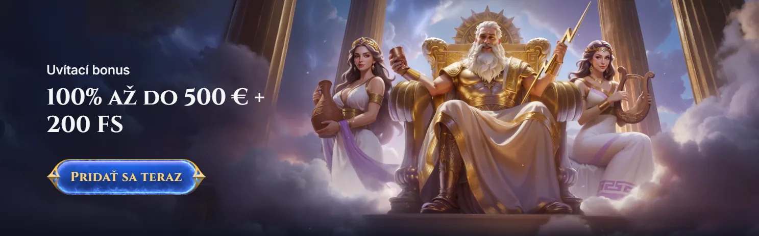 Klasický uvítací bonus v Cazeus Casino 100 % do 500 € a 200 zatočení zdarma