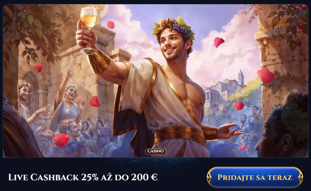 Live cashback v Cazeus Casino do 200 € pre hry so živým krupiérom