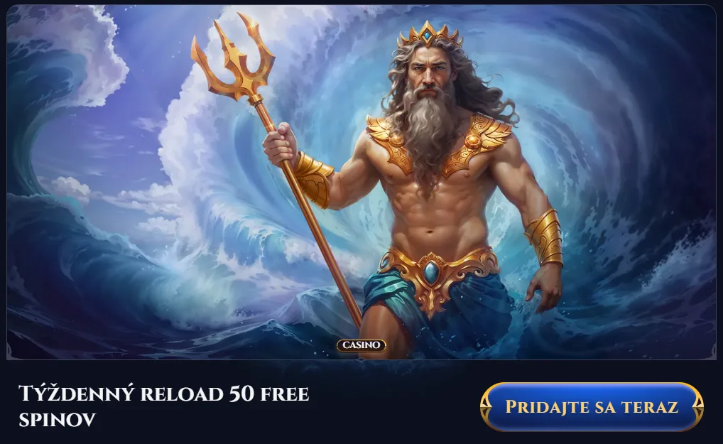 Týždenný reload bonus v Cazeus Casino s 50 zatočeniami zdarma