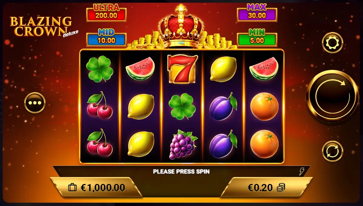 NV Casino GAMEWIZE50FIRE free spiny na Blazing Crown Deluxe