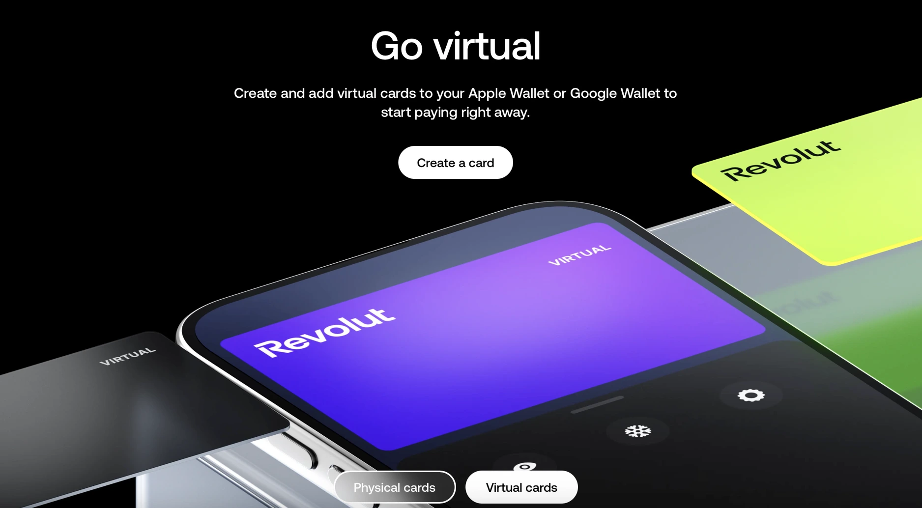Virtuálna Revolut karta pre platby v online kasíne