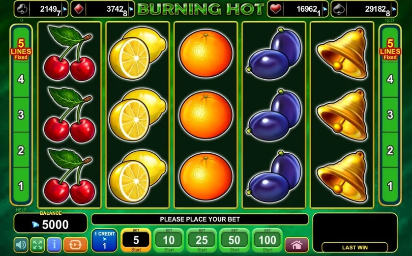 Demo režim Burning Hot