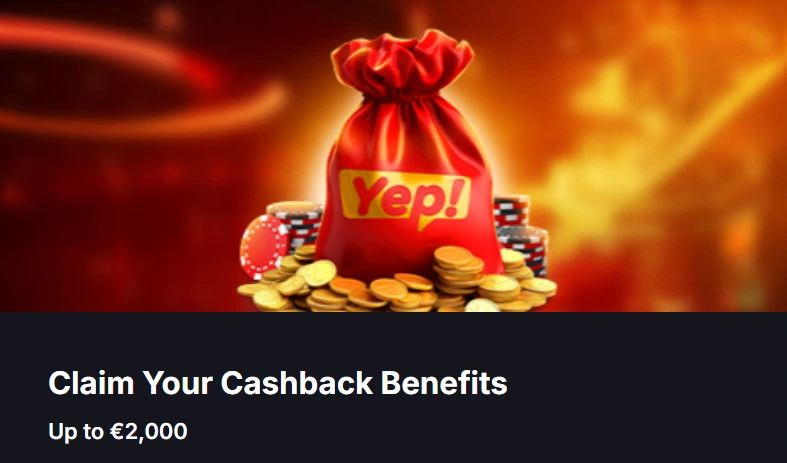 YEP Casino týždenný cashback