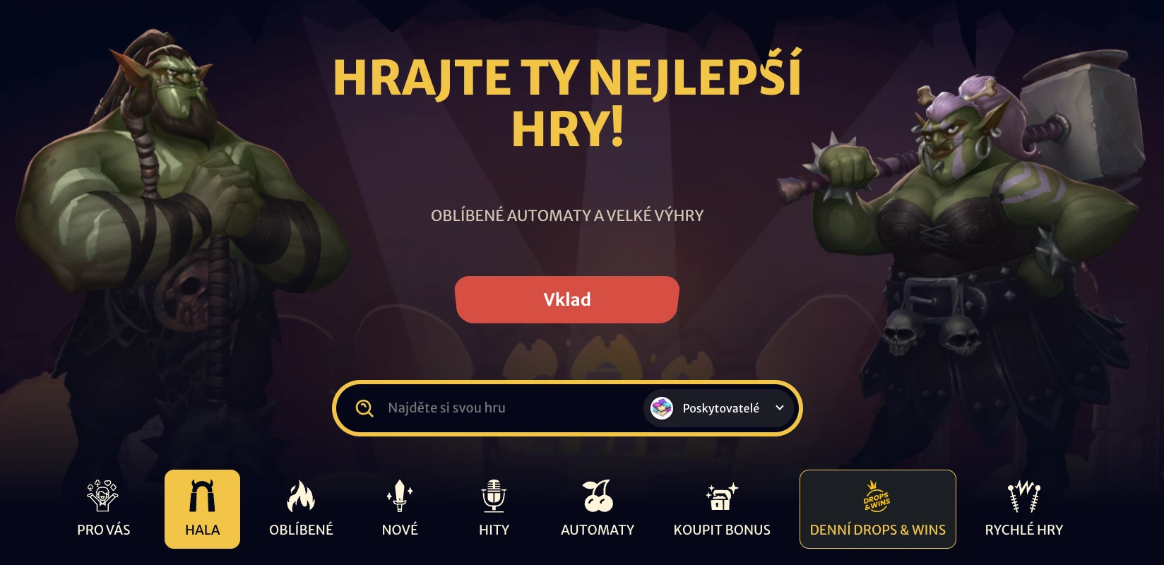 Hellspin Casino herná hala - obľúbené automaty a kategórie hier