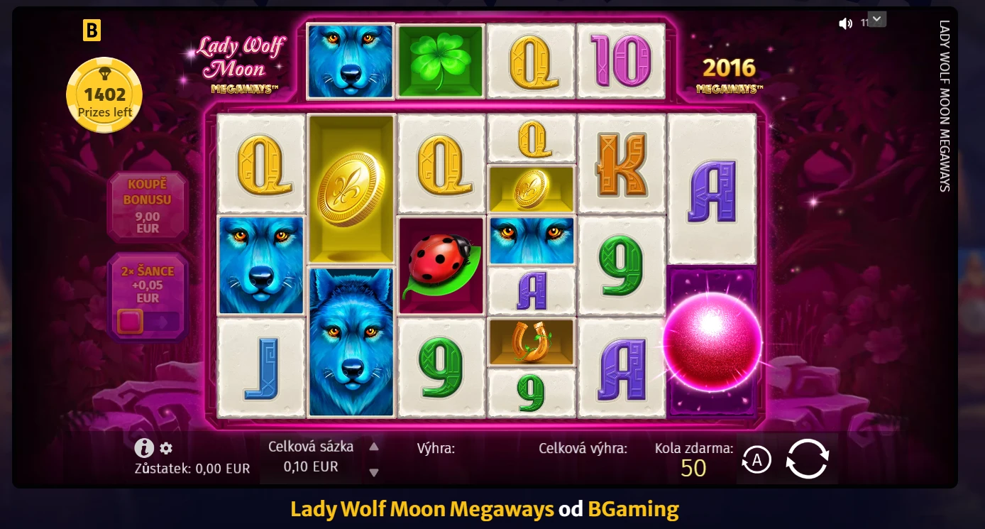 Lady Wolf Moon Megaways od BGaming v Hellspin Casino