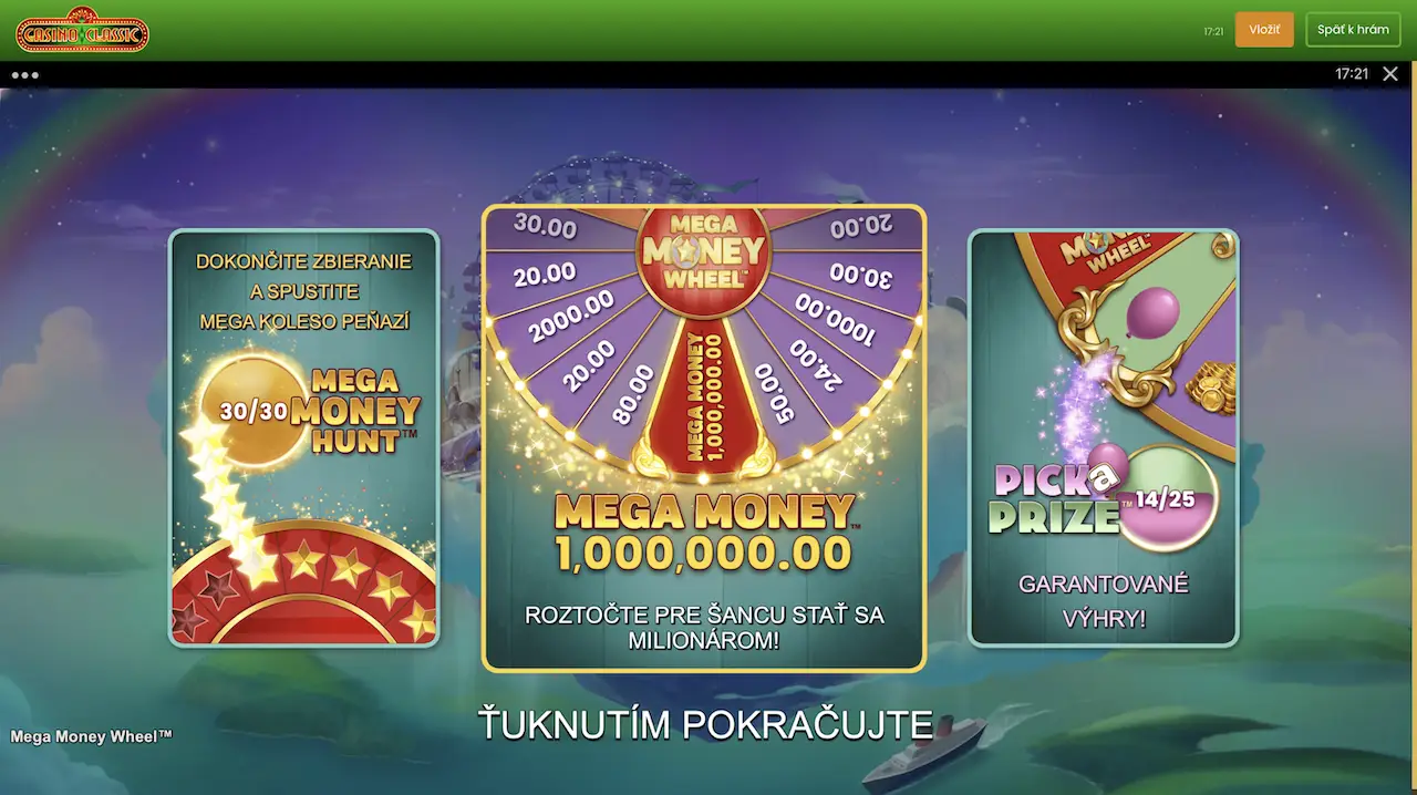 Casino Classic Mega Money Wheel - Mega Money Hunt a Pick a Prize