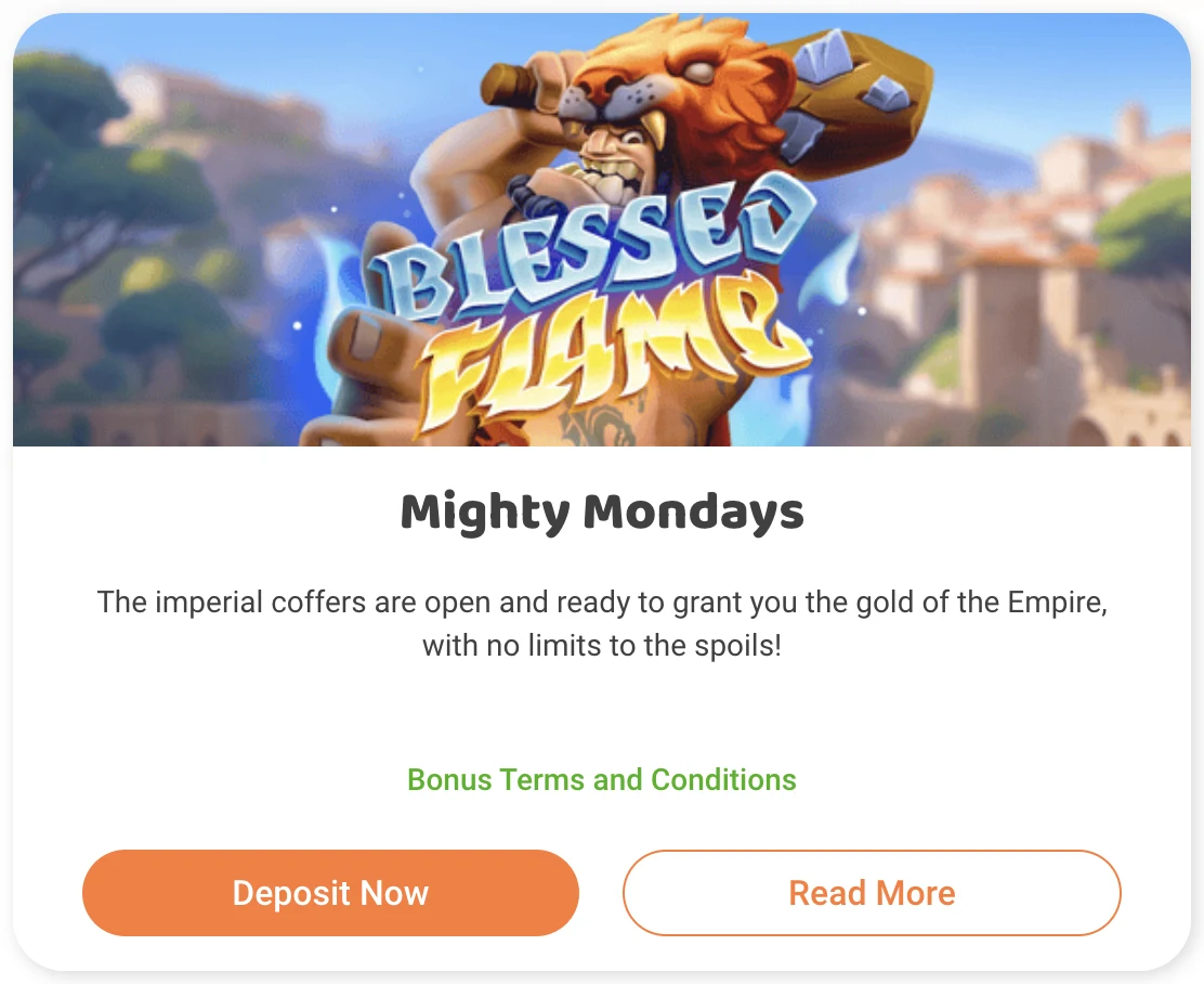 Imperial Wins Mighty Mondays - pondelkový reload bonus 50 % až do 200 €