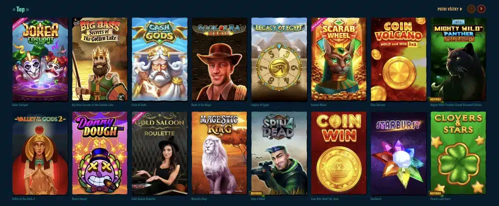 Hry a automaty v Spinanga Casino