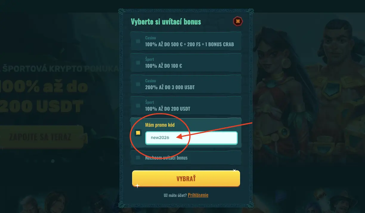 Promokód new2026 v Spinanga Casino