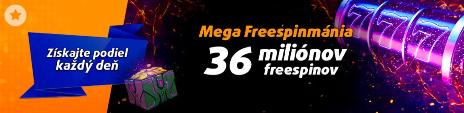 Tipsport Mega Freespinmánia 36 miliónov freespinov
