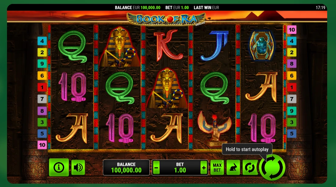 Book of Ra Deluxe vo Verde Casino
