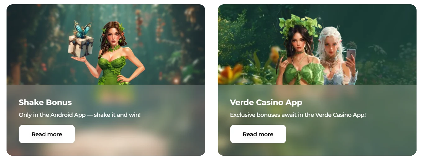 Verde Casino app – Shake Bonus a exkluzívne odmeny