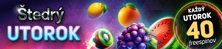 Banner Niké Štedrý utorok: každý utorok 40 free spinov